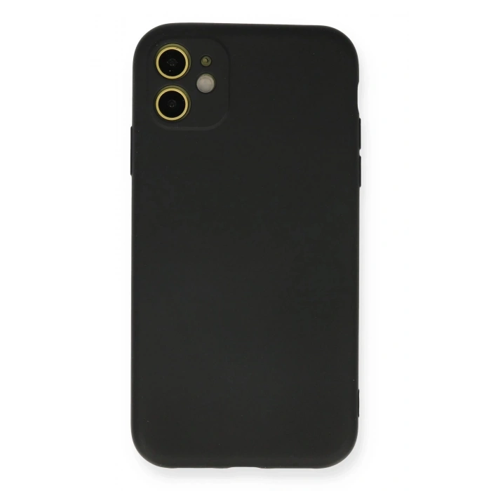 Newface iPhone 11 Kılıf Nano içi Kadife Silikon - Siyah