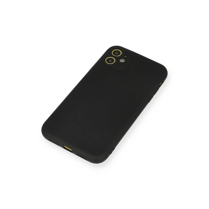 Newface iPhone 11 Kılıf Nano içi Kadife Silikon - Siyah