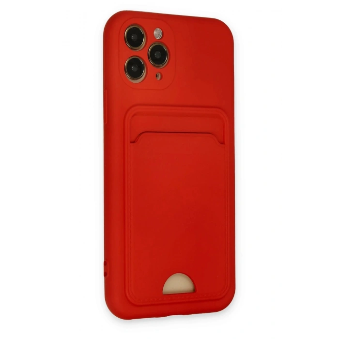 Newface iPhone 11 Pro Kılıf Kelvin Kartvizitli Silikon - Kırmızı
