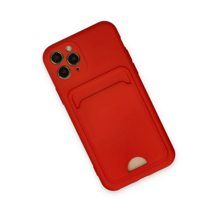 Newface iPhone 11 Pro Kılıf Kelvin Kartvizitli Silikon - Kırmızı