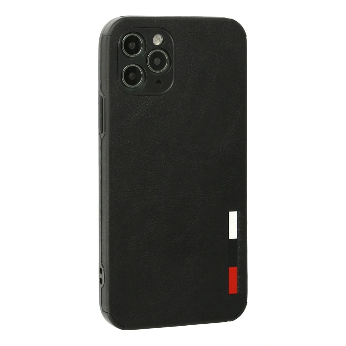 Newface iPhone 11 Pro Kılıf Loop Deri Silikon - Siyah