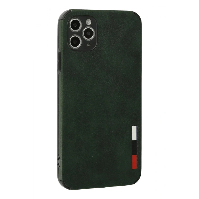 Newface iPhone 11 Pro Kılıf Loop Deri Silikon - Yeşil