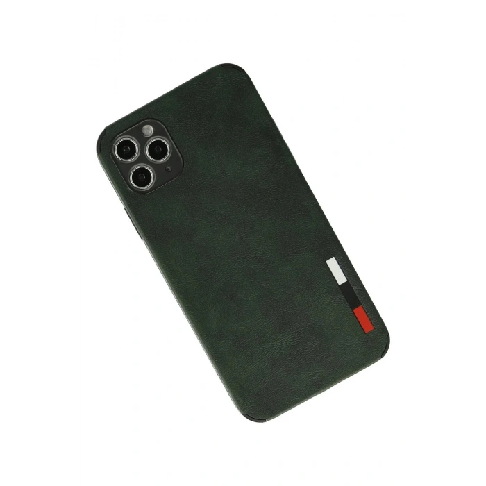 Newface iPhone 11 Pro Kılıf Loop Deri Silikon - Yeşil