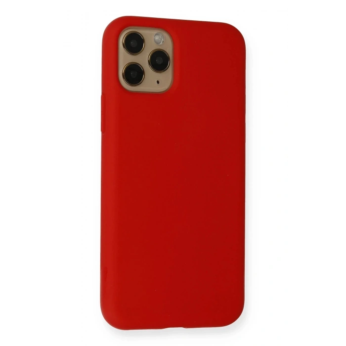 Newface iPhone 11 Pro Kılıf Nano içi Kadife Silikon - Kırmızı