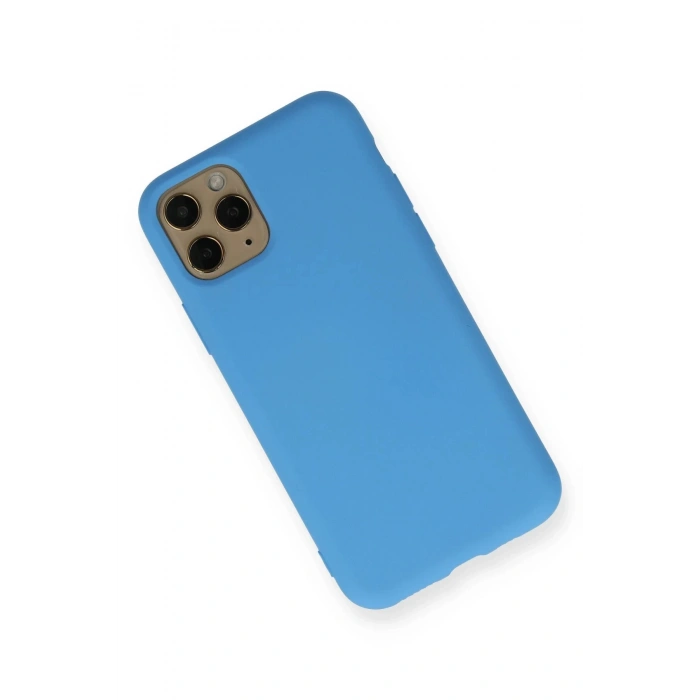 Newface iPhone 11 Pro Kılıf Nano içi Kadife Silikon - Mavi