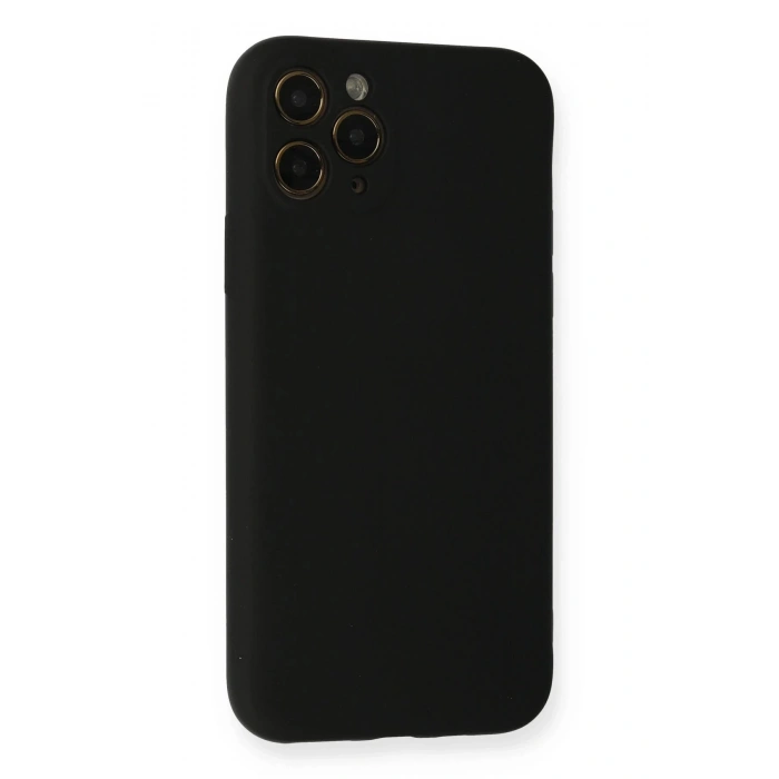 Newface iPhone 11 Pro Kılıf Nano içi Kadife Silikon - Siyah