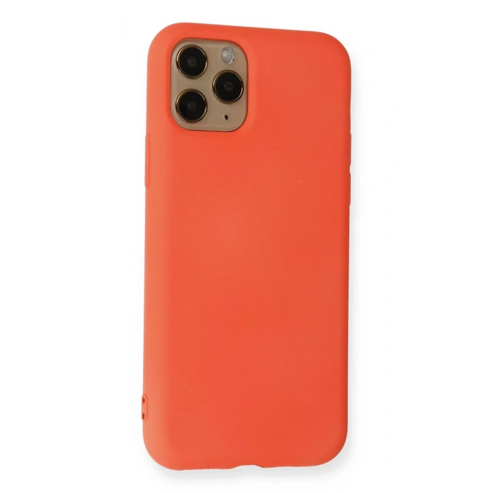 Newface iPhone 11 Pro Kılıf Nano içi Kadife Silikon - Turuncu