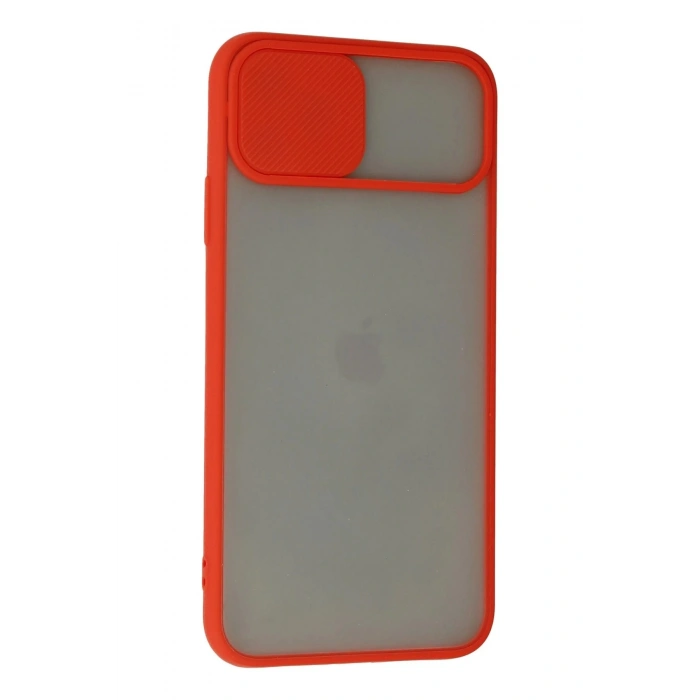 Newface iPhone 11 Pro Kılıf Palm Buzlu Kamera Sürgülü Silikon - Kırmızı