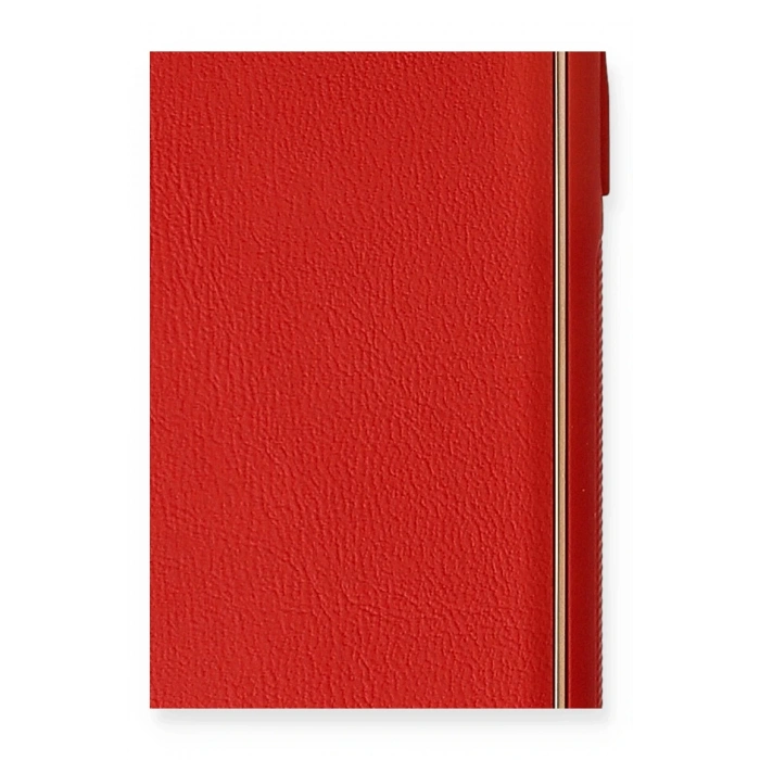 Newface iPhone 11 Pro Max Kılıf Coco Deri Silikon Kapak - Kırmızı