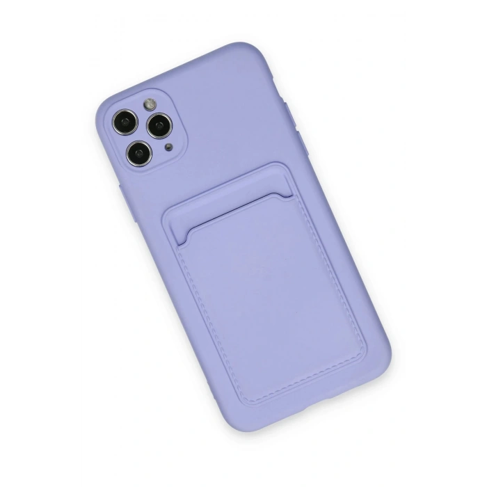 Newface iPhone 11 Pro Max Kılıf Kelvin Kartvizitli Silikon - Lila