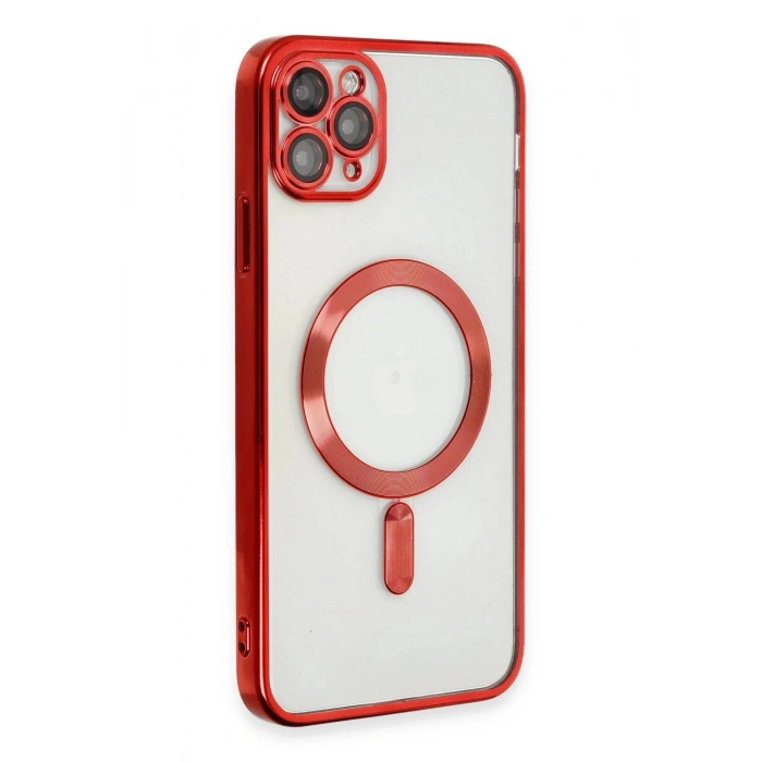 Newface iPhone 11 Pro Max Kılıf Kross Magneticsafe Kapak - Kırmızı