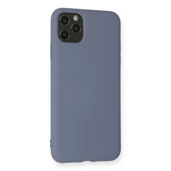 Newface iPhone 11 Pro Max Kılıf Nano içi Kadife Silikon - Gri