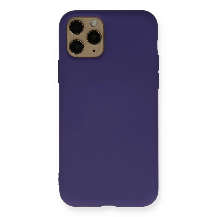 Newface iPhone 11 Pro Max Kılıf Nano içi Kadife Silikon - Mor