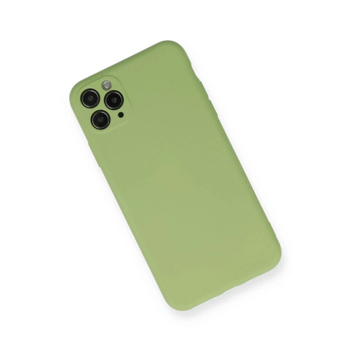 Newface iPhone 11 Pro Max Kılıf Nano içi Kadife Silikon- Yeşil