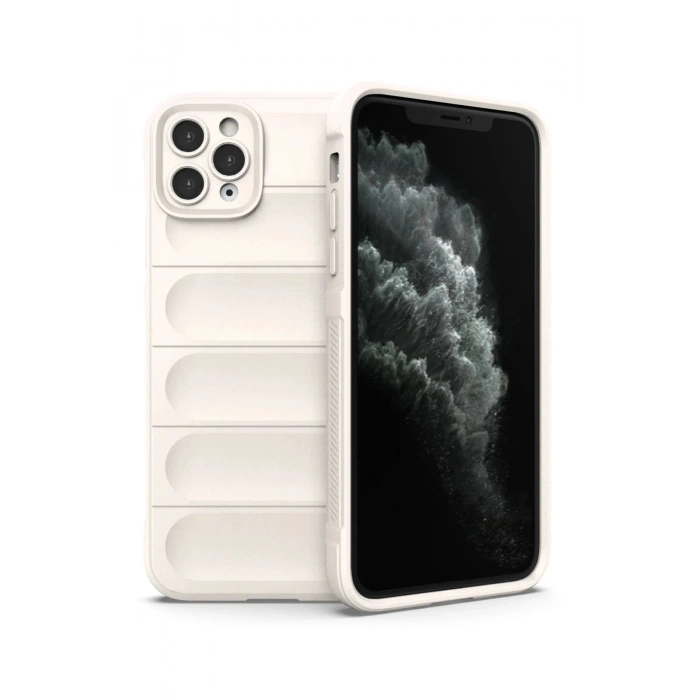 Newface iPhone 11 Pro Max Kılıf Optimum Silikon - Krem