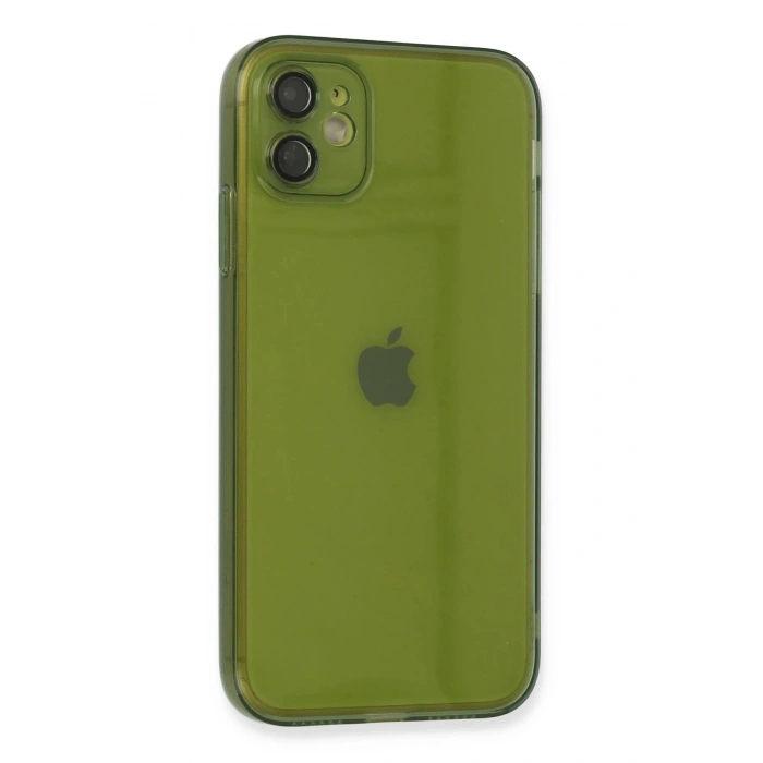 Newface iPhone 12 Kılıf Fly Lens Silikon - Yeşil