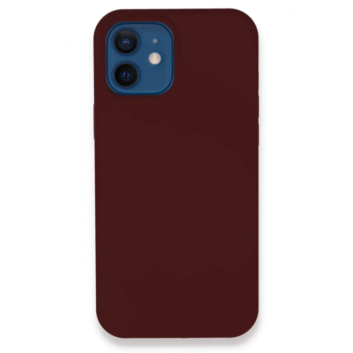 Newface iPhone 12 Kılıf Lansman Legant Silikon - Bordo