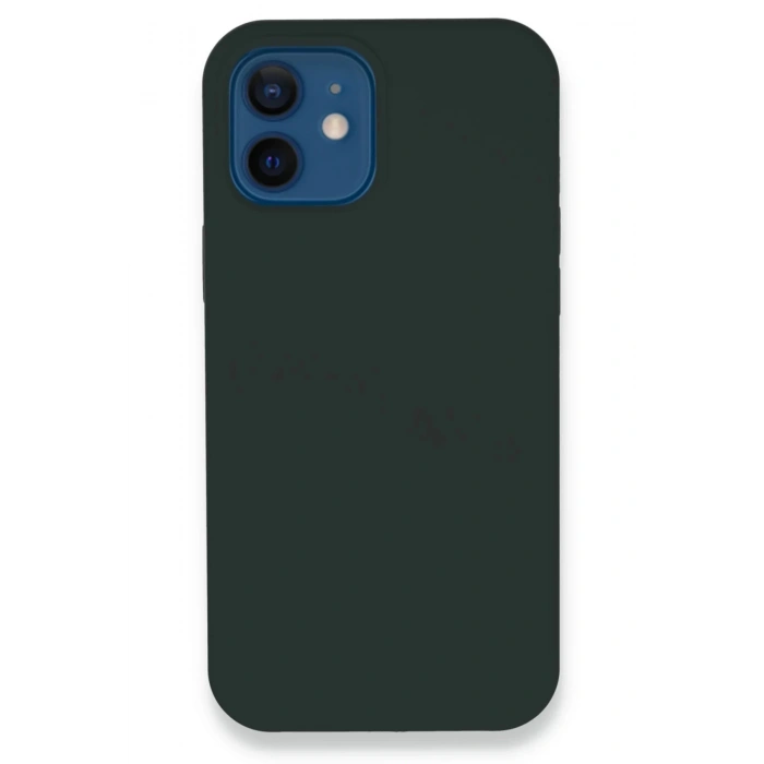 Newface iPhone 12 Kılıf Lansman Legant Silikon - Koyu Yeşil