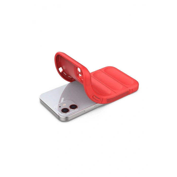 Newface iPhone 12 Kılıf Optimum Silikon - Kırmızı