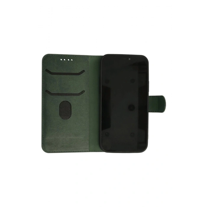 Newface iPhone 12 Kılıf Trend S Plus Kapaklı Kılıf - Yeşil