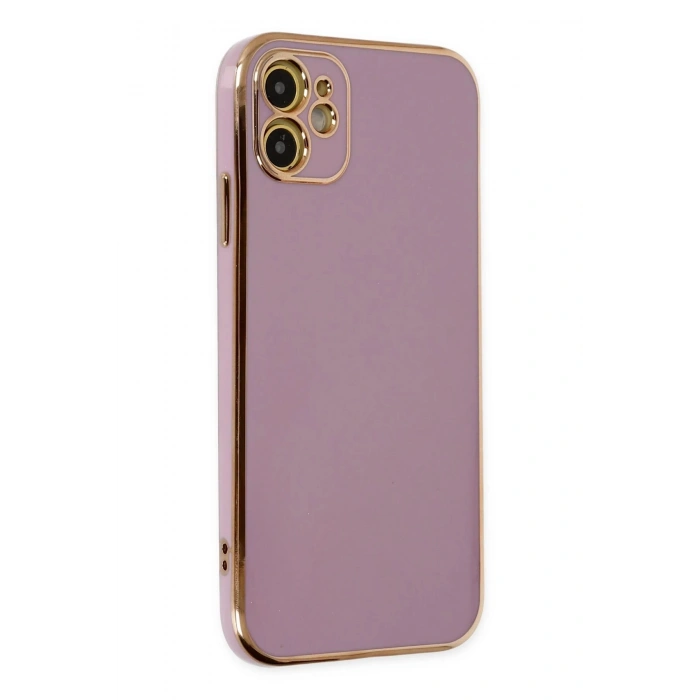 Newface iPhone 12 Kılıf Volet Silikon - Mor