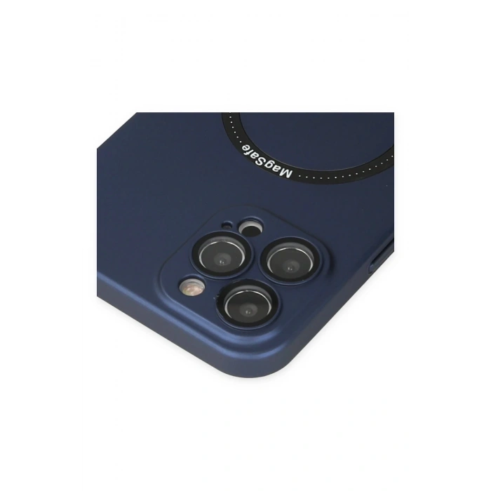 Newface iPhone 12 Pro Kılıf Jack Magneticsafe Lens Silikon - Lacivert