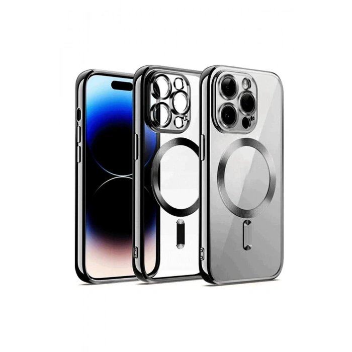 Newface iPhone 12 Pro Kılıf Kross Magneticsafe Kapak - Gümüş