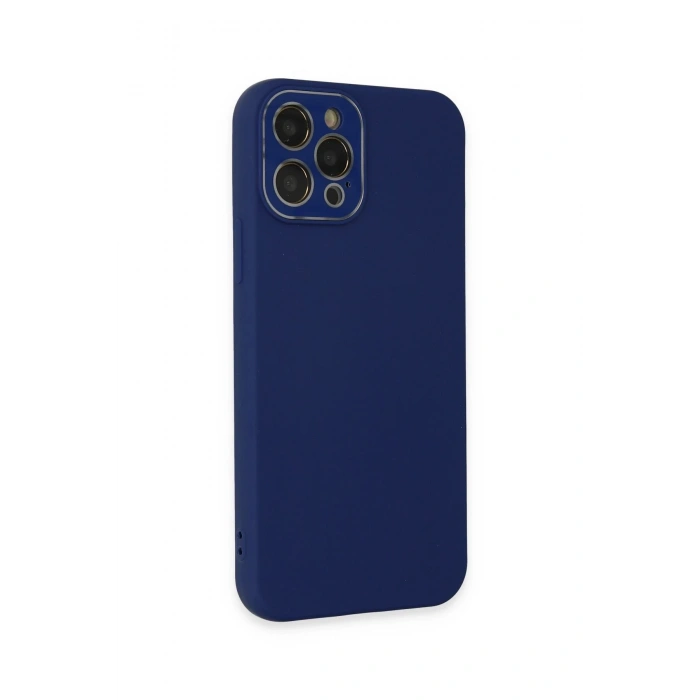 Newface iPhone 12 Pro Kılıf Lansman Glass Kapak - Sky Blue