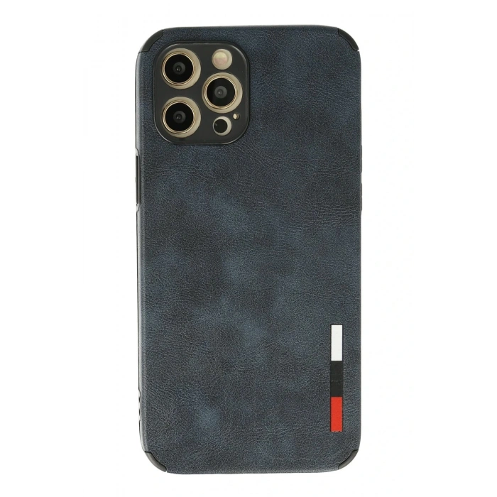 Newface iPhone 12 Pro Kılıf Loop Deri Silikon - Lacivert