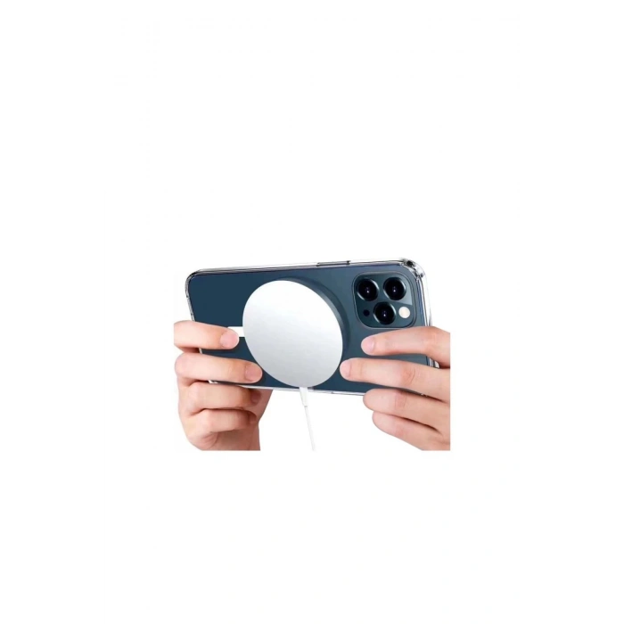 Newface iPhone 12 Pro Kılıf Pc Real Magsafe Kapak - Şeffaf