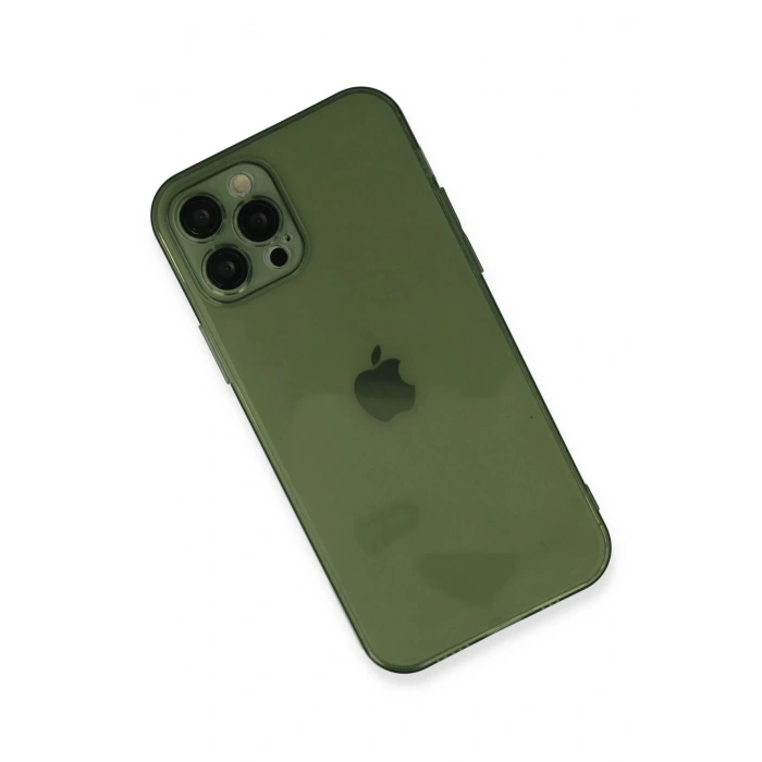 Newface iPhone 12 Pro Max Kılıf Fly Lens Silikon - Yeşil