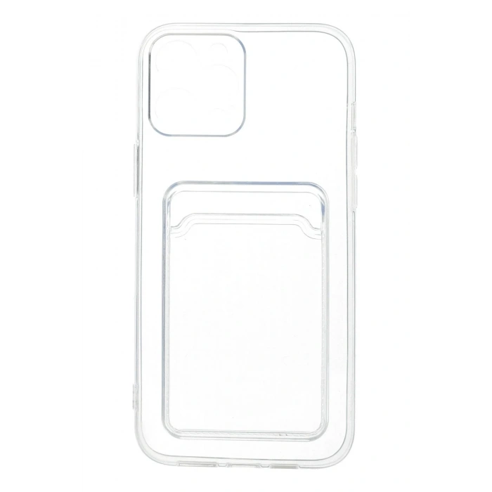 Newface iPhone 12 Pro Max Kılıf Kart Şeffaf Silikon - Şeffaf