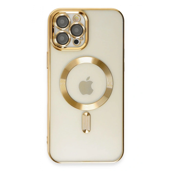 Newface iPhone 12 Pro Max Kılıf Kross Magneticsafe Kapak - Gold