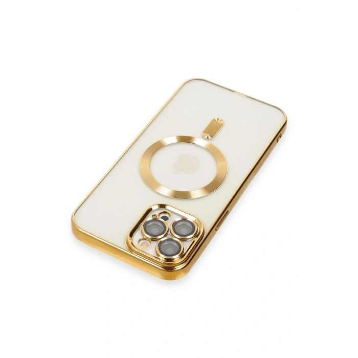 Newface iPhone 12 Pro Max Kılıf Kross Magneticsafe Kapak - Gold