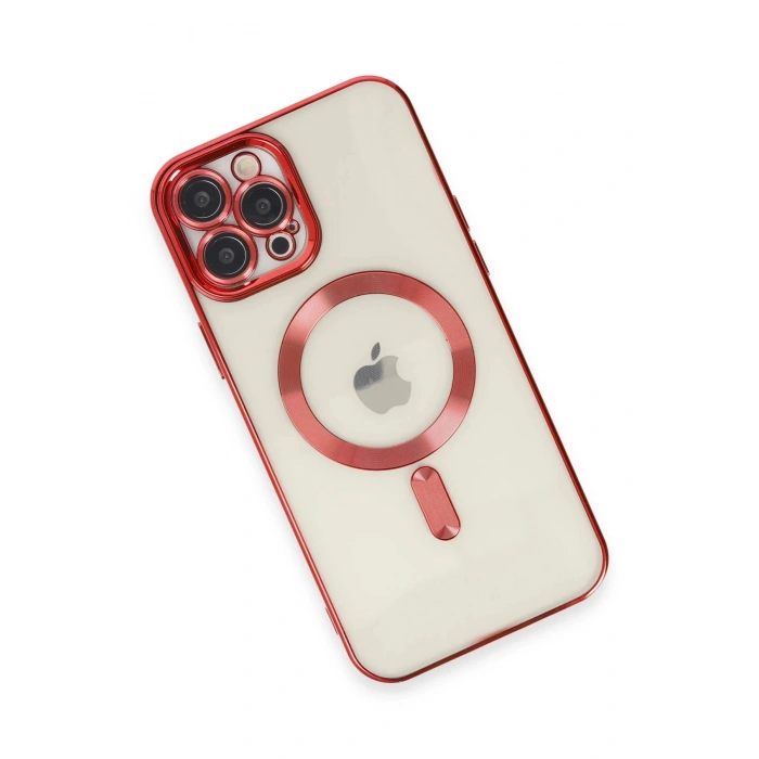 Newface iPhone 12 Pro Max Kılıf Kross Magneticsafe Kapak - Kırmızı