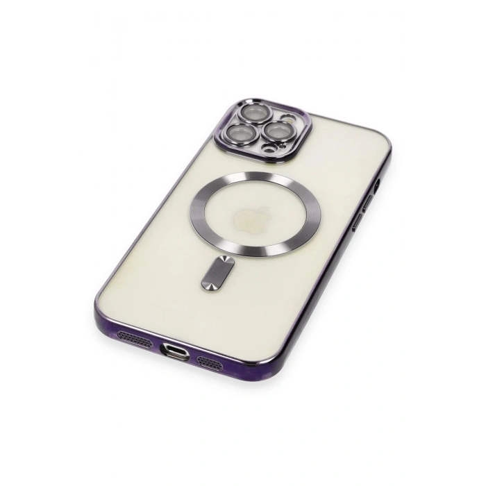 Newface iPhone 12 Pro Max Kılıf Kross Magneticsafe Kapak - Mor