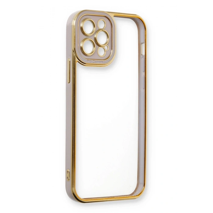 Newface iPhone 12 Pro Max Kılıf Liva Lens Silikon - Lila