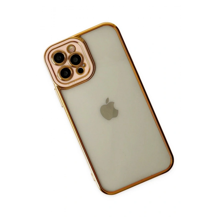 Newface iPhone 12 Pro Max Kılıf Liva Lens Silikon - Rose