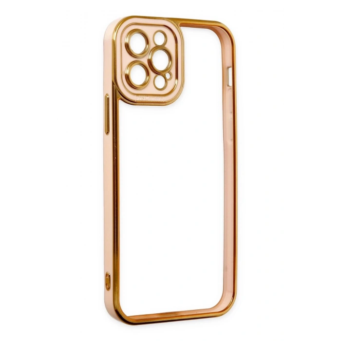 Newface iPhone 12 Pro Max Kılıf Liva Lens Silikon - Rose