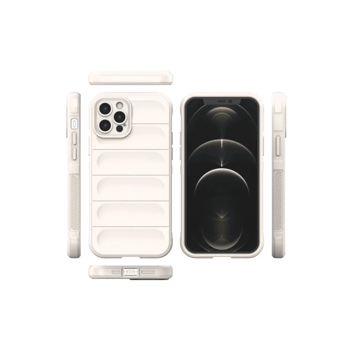 Newface iPhone 12 Pro Max Kılıf Optimum Silikon - Krem