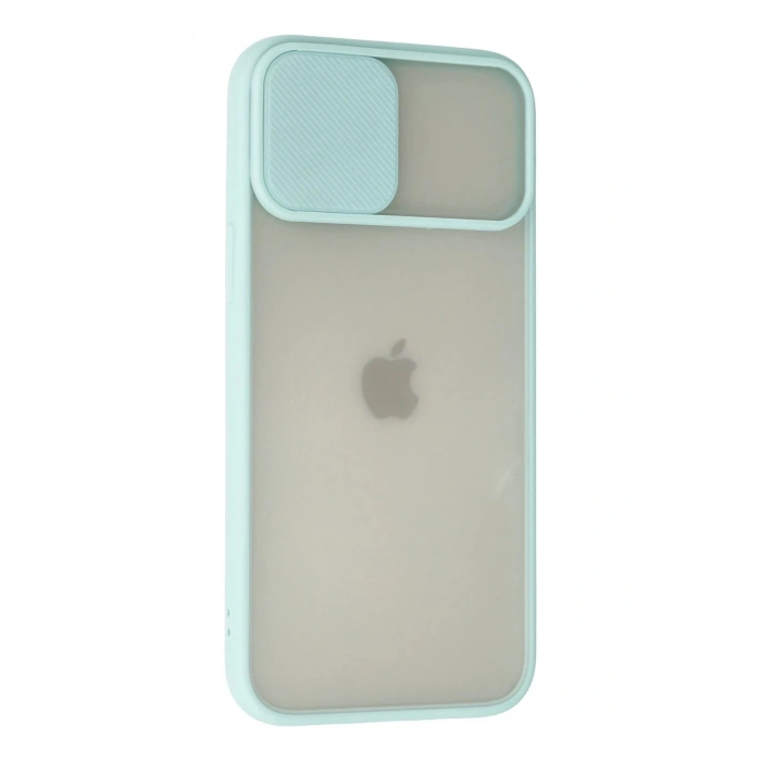 Newface iPhone 12 Pro Max Kılıf Palm Buzlu Kamera Sürgülü Silikon uaz