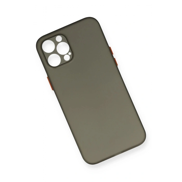 Newface iPhone 12 Pro Max Kılıf PP Ultra İnce Kapak - Gri