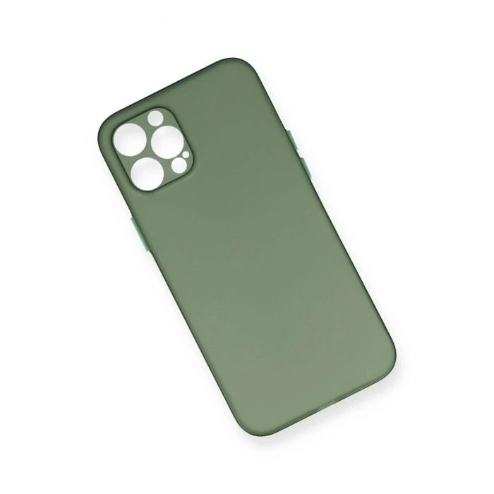 Newface iPhone 12 Pro Max Kılıf PP Ultra İnce Kapak - Yeşil