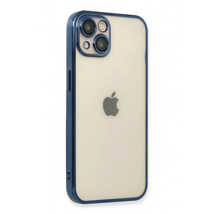 Newface iPhone 13 Kılıf Razer Lensli Silikon - Mavi