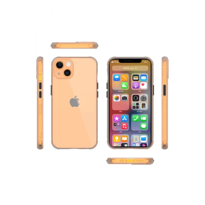 Newface iPhone 13 Mini Kılıf Miami Şeffaf Silikon - Şeffaf