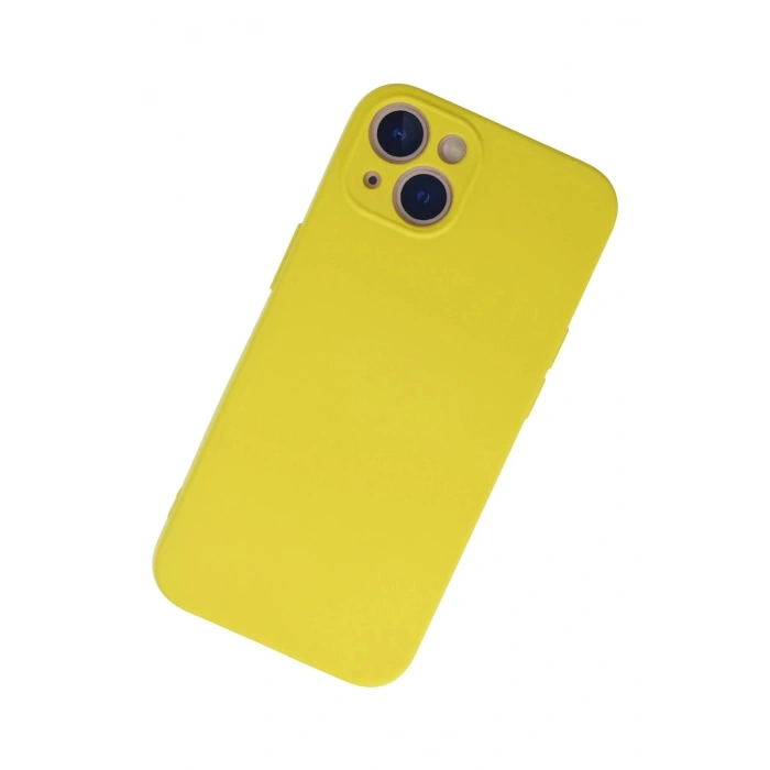 Newface iPhone 13 Mini Kılıf Nano içi Kadife Silikon - Sarı