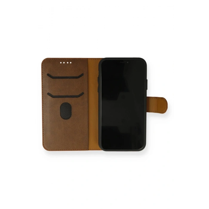 Newface iPhone 13 Mini Kılıf Trend S Plus Kapaklı Kılıf - Taba