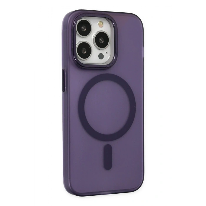 Newface iPhone 13 Pro Kılıf Lodos Magneticsafe Mat Kapak - Mor