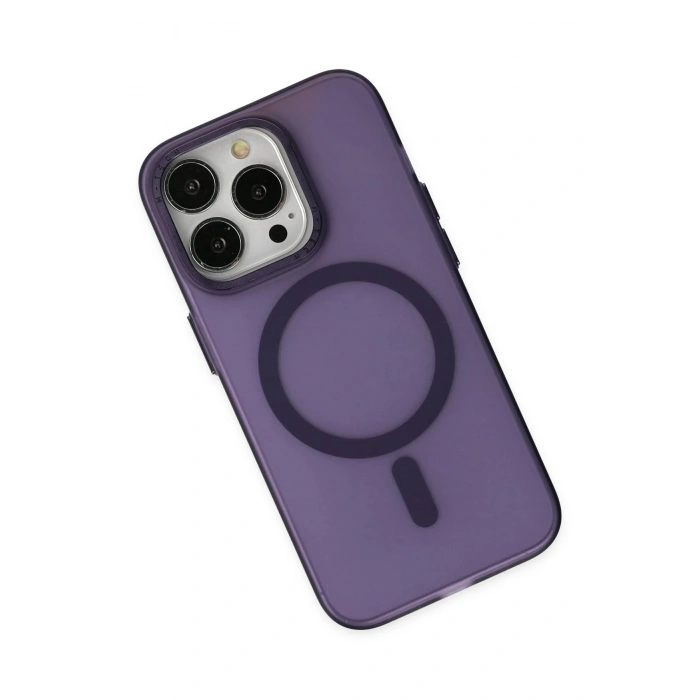 Newface iPhone 13 Pro Kılıf Lodos Magneticsafe Mat Kapak - Mor