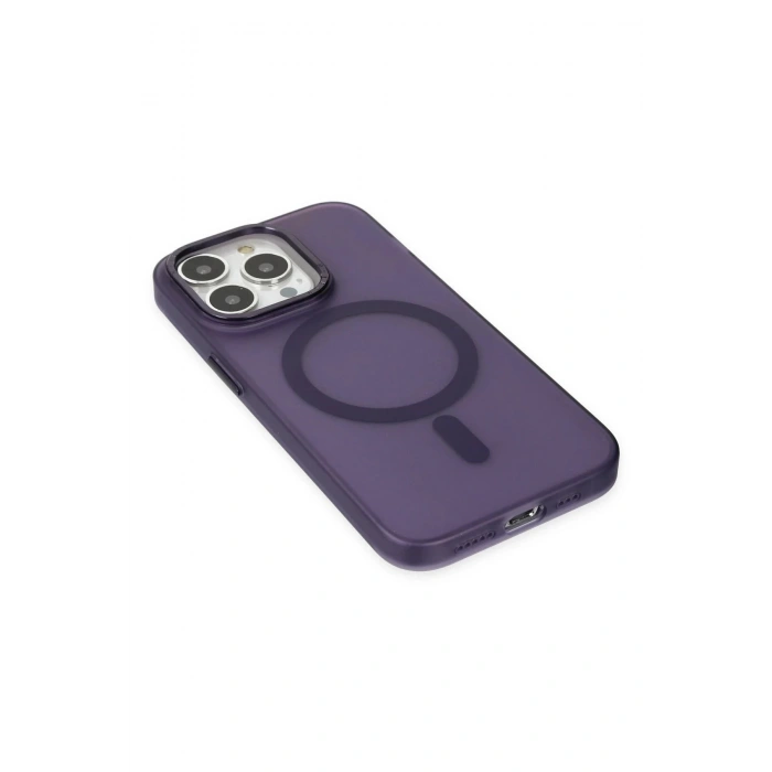 Newface iPhone 13 Pro Kılıf Lodos Magneticsafe Mat Kapak - Mor